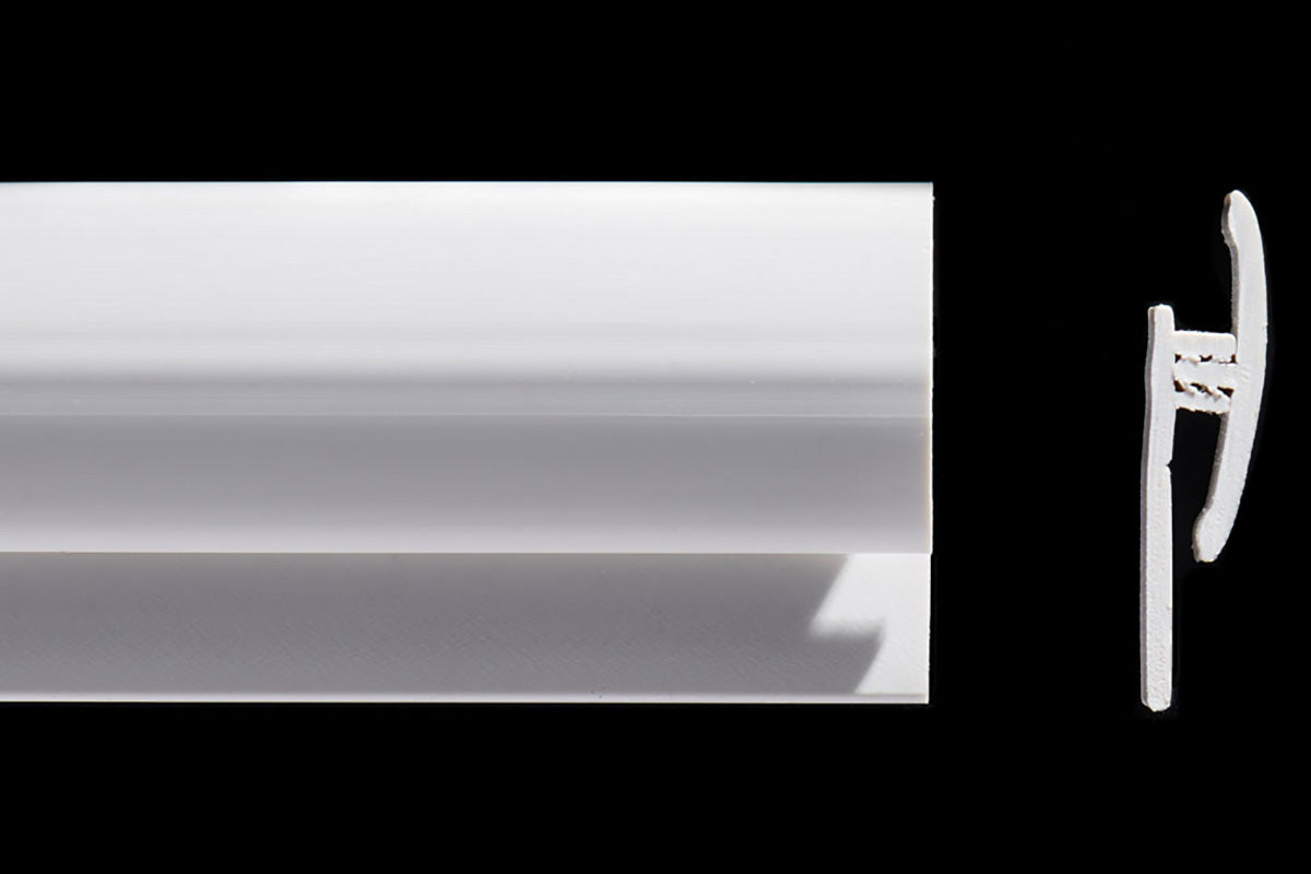 Cut tile transition 2.5M strip white